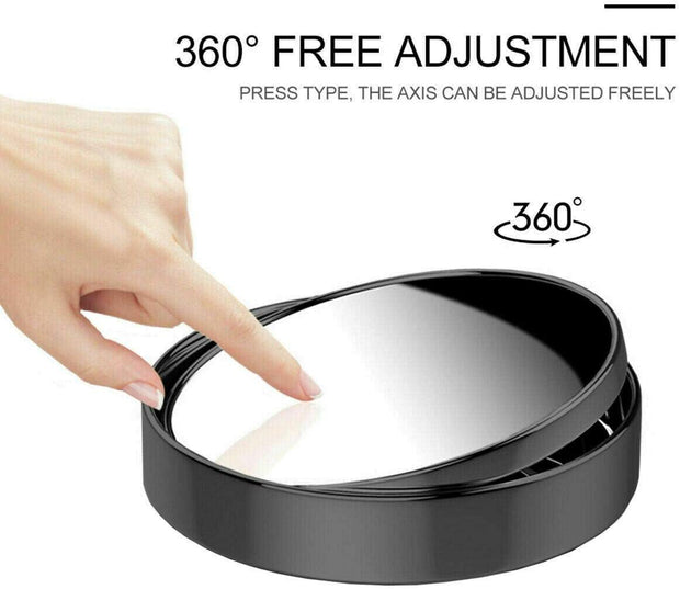 2pcs Universal Blind-spot Convex Mirror-360° Wide Angle Rearview - Vroom.pk