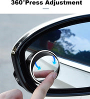 2pcs Universal Blind-spot Convex Mirror-360° Wide Angle Rearview - Vroom.pk