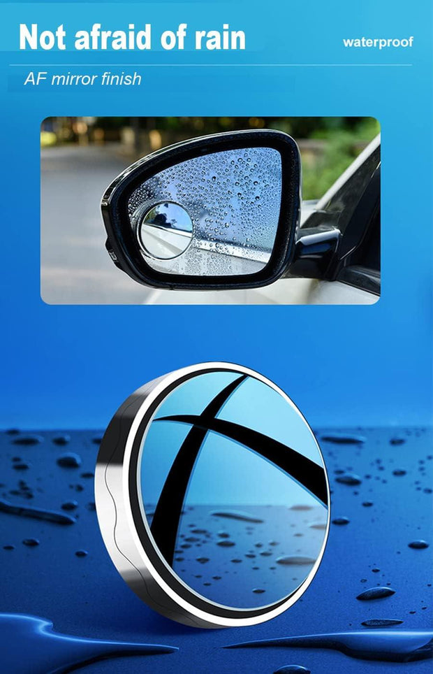 2pcs Universal Blind-spot Convex Mirror-360° Wide Angle Rearview - Vroom.pk