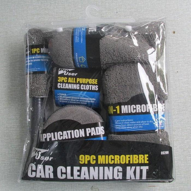 9-Piece Microfibre Cleaning Kit - Vroom.pk