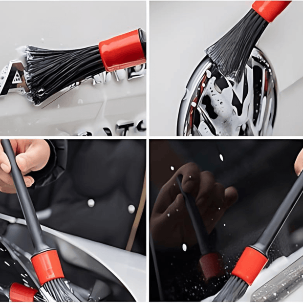 Car Detailing Brush Set for Interior & Exterior Cleaning-5Pcs/set - Vroom.pk