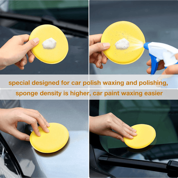 Car Wax Applicator Pad Foam Sponge – 6 in 1 - Vroom.pk