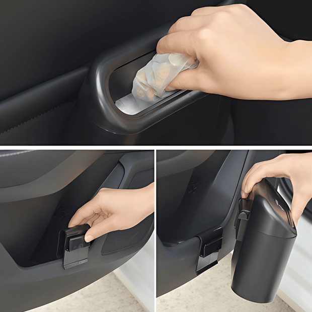 Compact Car Trash Can Storage Box - Vroom.pk