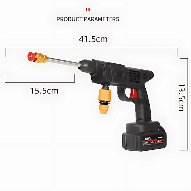 Cordless High Pressure Washer for Cars & Solar Panels – Double Lithium Rechargeable Batteries - Vroom.pk