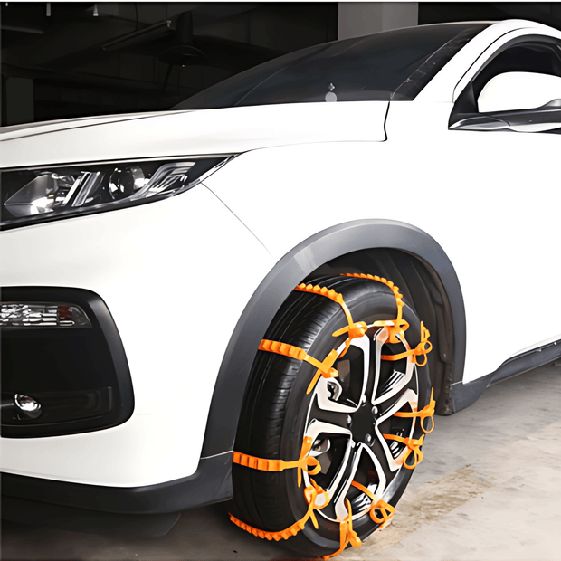 Durable Car Tire Chain - Emergency Anti-Skid Snow Clips-10pcs - Vroom.pk