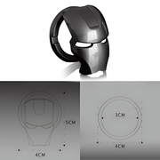 Iron Man Car Push Start Button Cover-Aluminum Metallica - Vroom.pk
