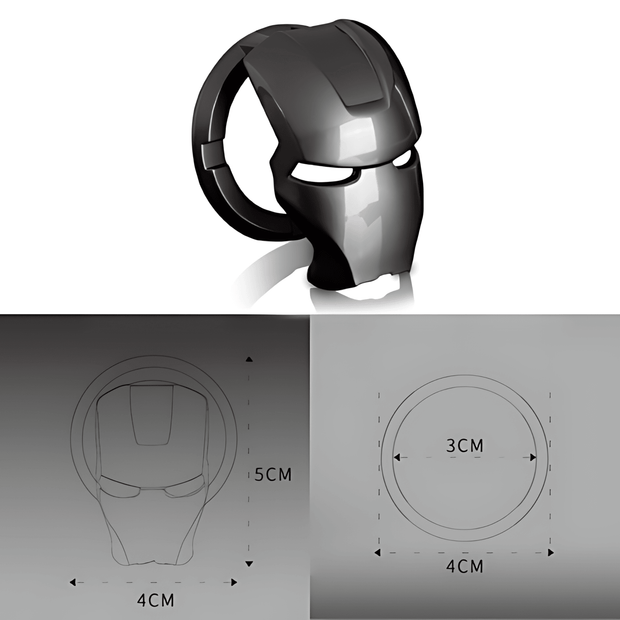 Iron Man Car Push Start Button Cover-Aluminum Metallica - Vroom.pk