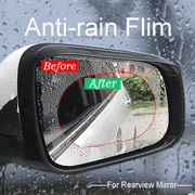 Nano Coated Car Mirror Film - Anti Rain, Glare & Fog Protection - Vroom.pk