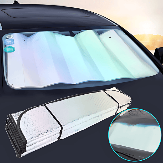 Premium Car Front Windshield Foil Sunshade - Vroom.pk