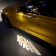 Universal LED Angel Wing Dynamic Projection Light for Car Rearview Side Mirrors - Vroom.pk