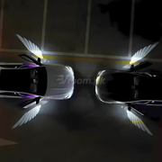 Universal LED Angel Wing Dynamic Projection Light for Car Rearview Side Mirrors - Vroom.pk