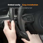 Universal Non-Slip Carbon Fiber Steering Wheel Cover Grip Booster - Vroom.pk